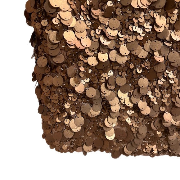 Marchesa Notte Sz 8 - Gold Sequin Sleeveless Cocktail/Evening Dress! STUNNING!!! - Picture 4 of 5